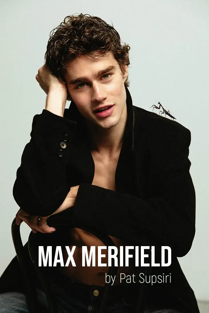 Max Merifield en sesión de moda con prendas de Nique Clothing y Levi's